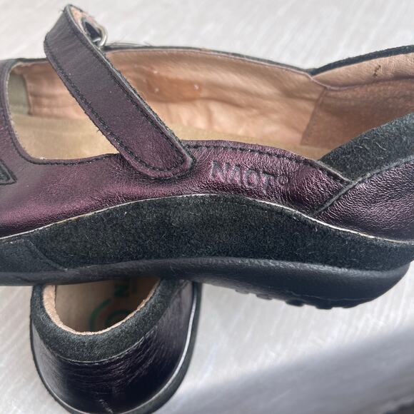Naot Matai Mary Jane 37 EU Metallic Purple Leather Black Swirl Comfort Shoe US 6 - Picture 7 of 11